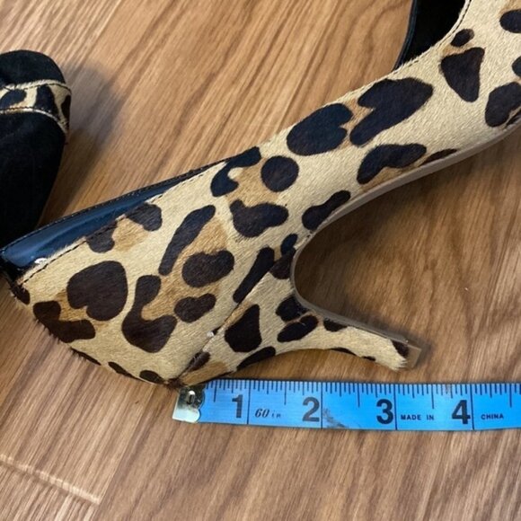 SOLD JESSICA Simpson Women’s Black Leopard Print Peep Toe Heels (Size 8B/38) - Picture 14 of 16